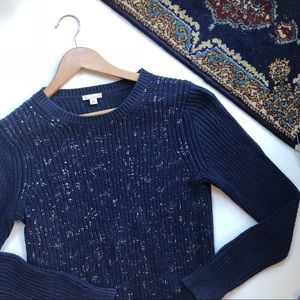 • GAP • Metallic chunky knit sweater.